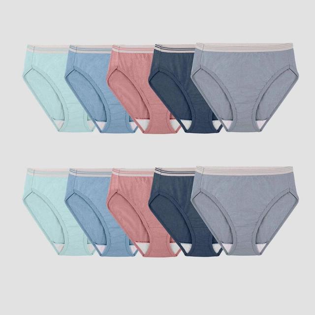 Fruit of the Loom Womens Hi-Cut Heathered Cotton Briefs - Colors May Vary Product Image