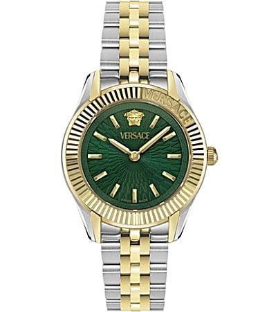 Versace Womens Greca Time Petite Quartz Analog Two Tone Stainless Steel Bracelet Watch Product Image