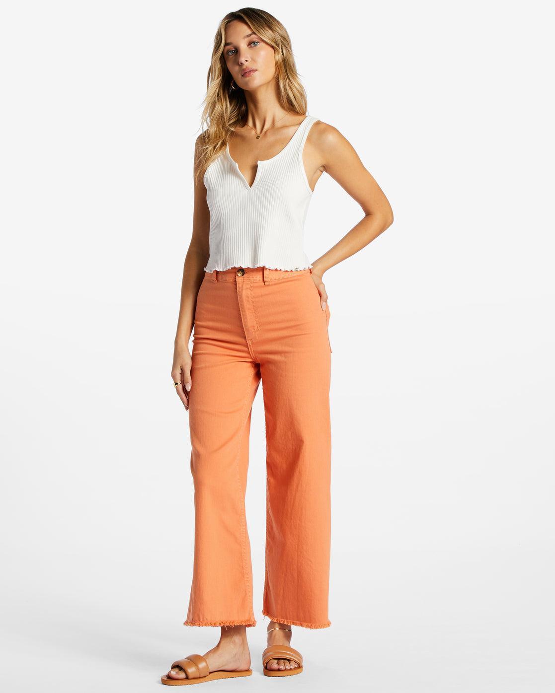 Free Fall High-Waist Pants - Orange Kiss Female Product Image