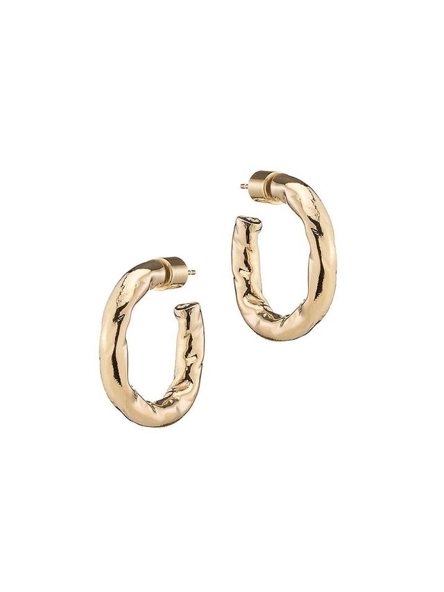 Womens Hailey 10K Gold-Plated Huggie Hoop Earrings Product Image