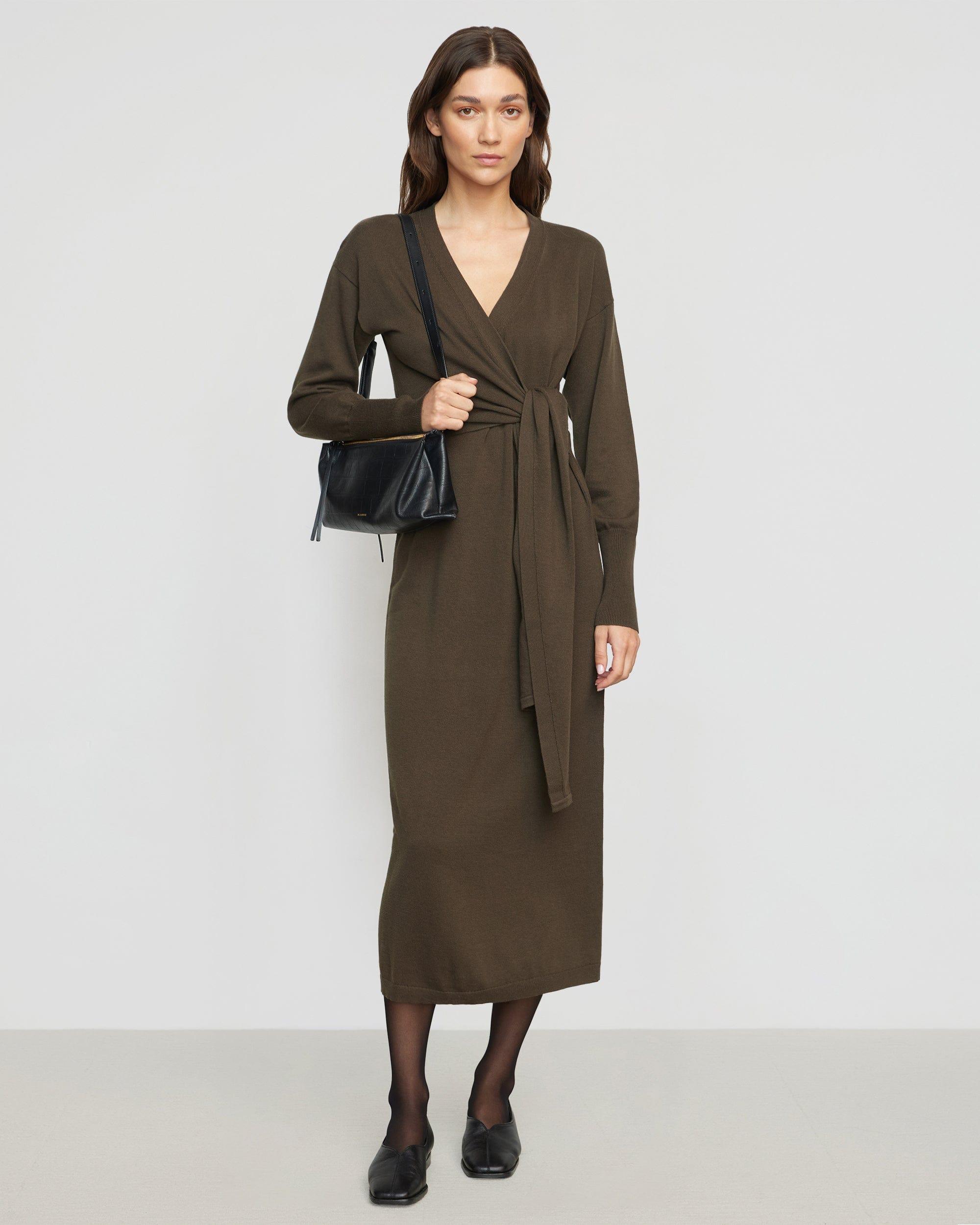 Linden Front-Wrap Sweater Dress Product Image