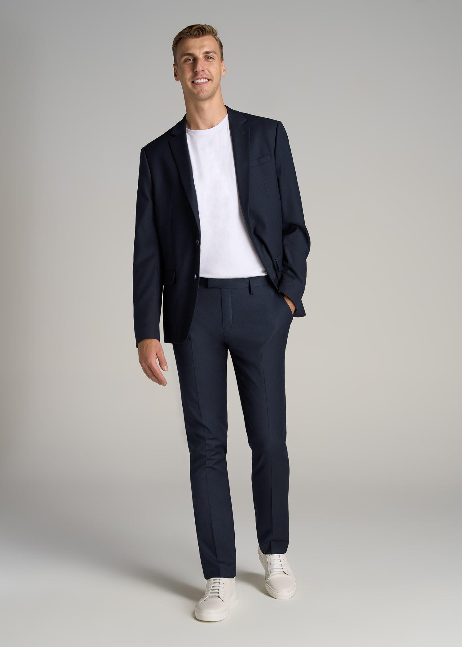 Suit Trousers for Tall Men in True Navy Male Product Image