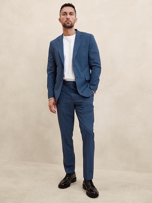 Tailored Blue Glen Plaid Suit Trouser Product Image