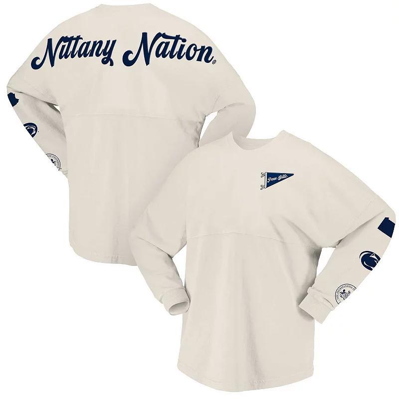 Womens Spirit Jersey Natural Penn State Nittany Lions Local Long Sleeve T-Shirt Product Image