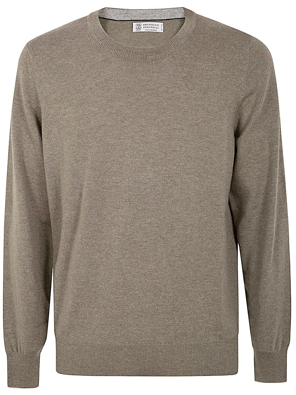 Long Sleeves Crew Neck Sweater In Green Product Image