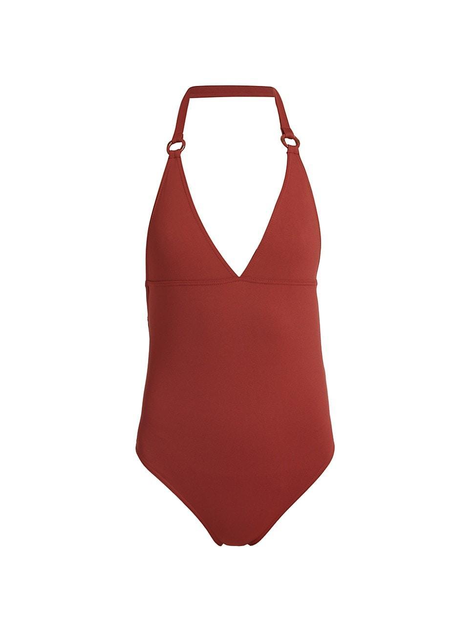 Womens Triangle Ring One-Piece Swimsuit Product Image