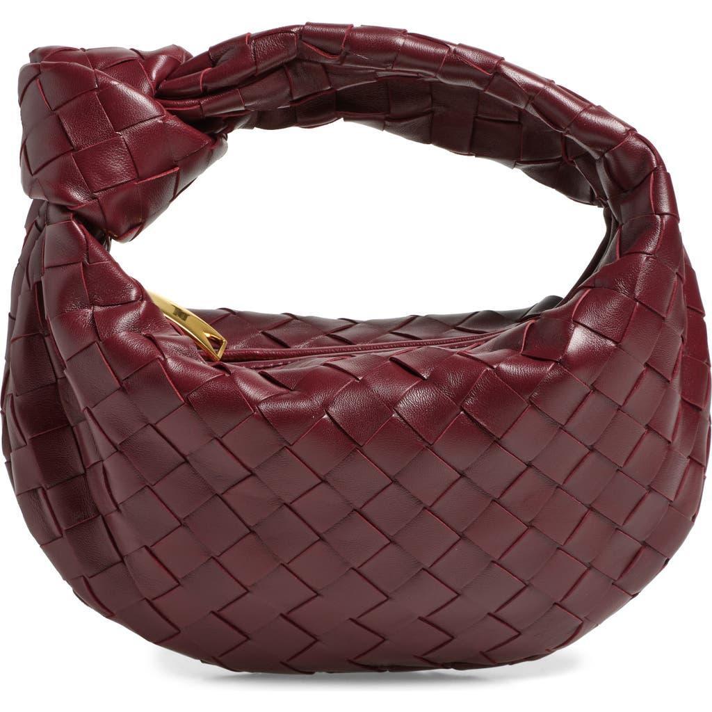 Mini Jodie Leather Hobo In Red Product Image