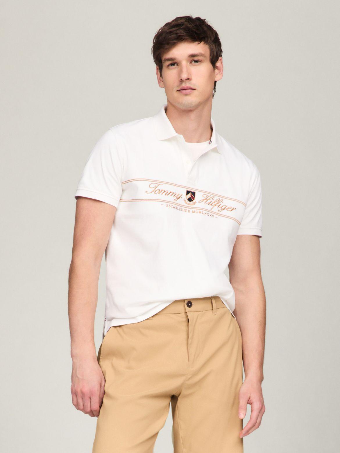 Tommy Hilfiger Men's Regular Fit TH Script Interlock Polo Product Image