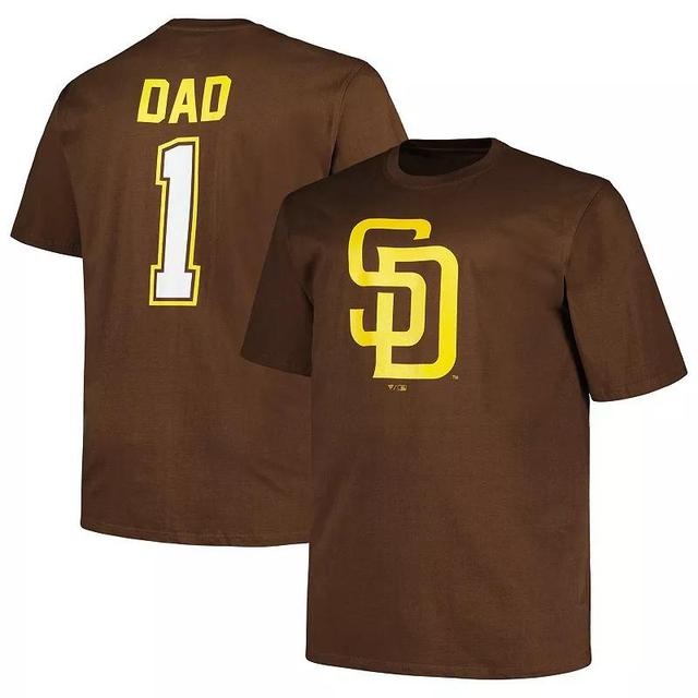 Mens Profile San Diego Padres Big & Tall #1 Dad T-Shirt Product Image