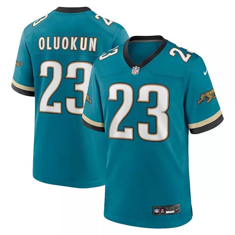 Mens Nike Foye Oluokun Teal Jacksonville Jaguars Prowler Throwback Player Game Jersey Product Image