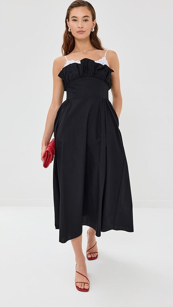 Kika Vargas Elisabeth Dress Black Cotton | Shopbop Product Image