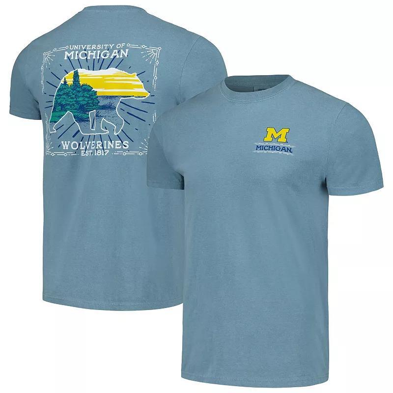 Mens Blue Michigan Wolverines State Scenery Comfort Colors T-Shirt Product Image