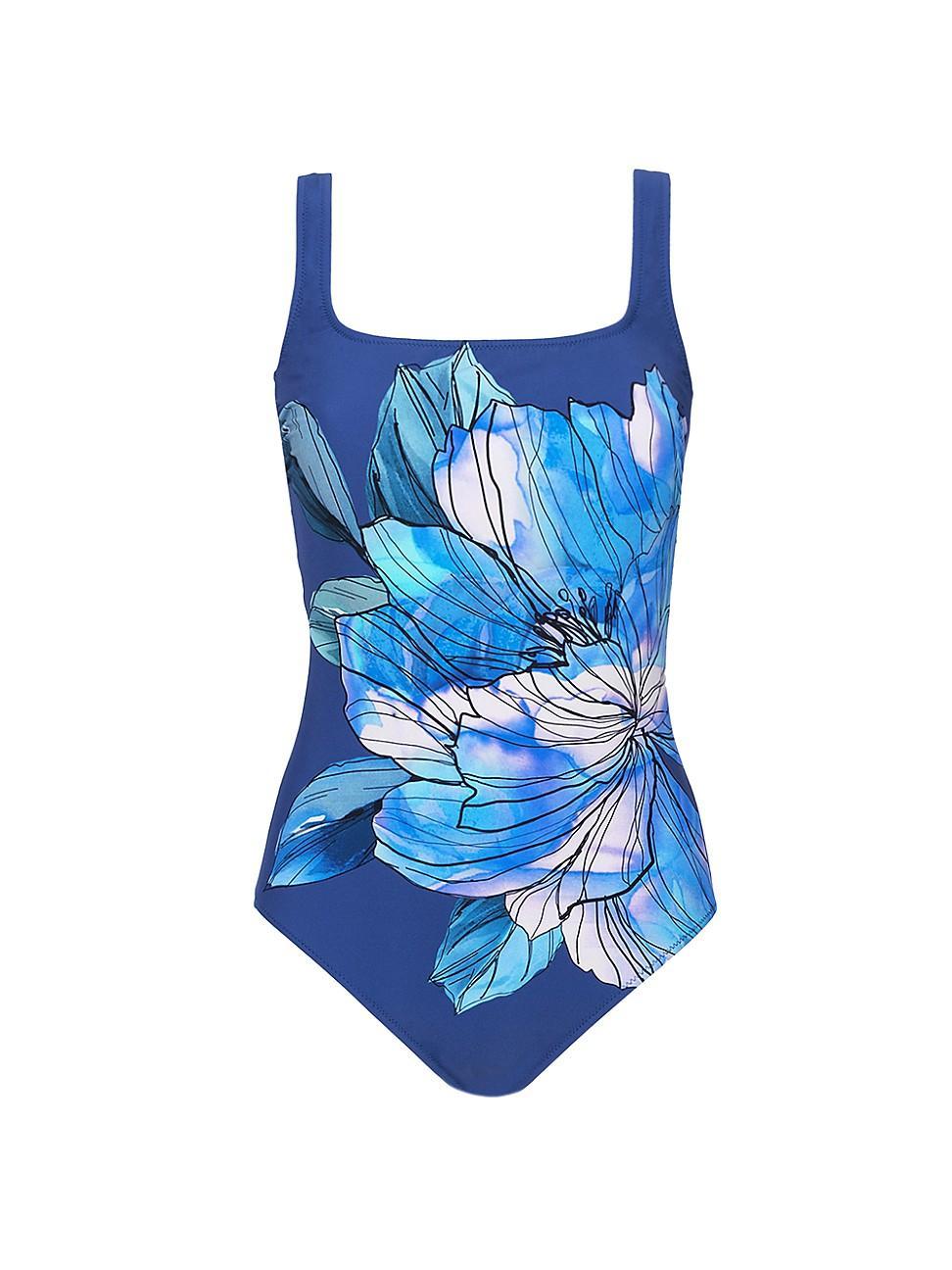 Womens Wild Flower One-Piece Swimsuit Product Image