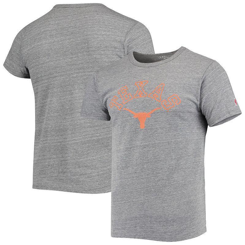 Mens League Collegiate Wear Heathered Gray Texas Longhorns Tide Seal Nuevo Victory Falls Tri-Blend T-Shirt Product Image