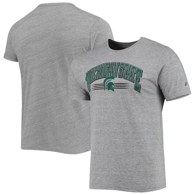 Mens League Collegiate Wear Heathered Gray Michigan State Spartans Upperclassman Reclaim Recycled Jersey T-Shirt Product Image