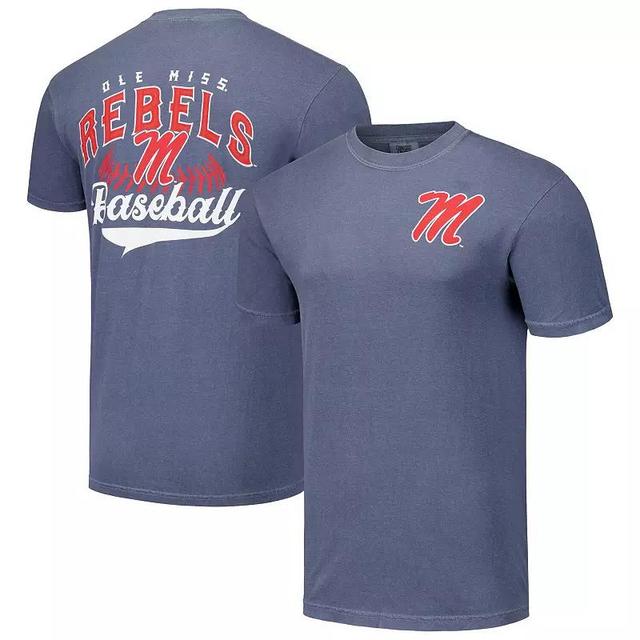 Mens Ole Miss Rebels Baseball Comfort Colors T-Shirt Blue Product Image