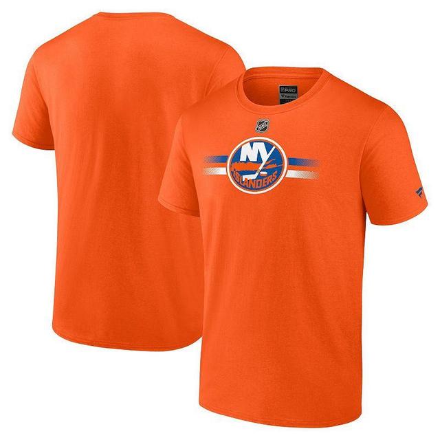 Mens Fanatics Branded Orange New York Islanders Authentic Pro Secondary T-Shirt Product Image