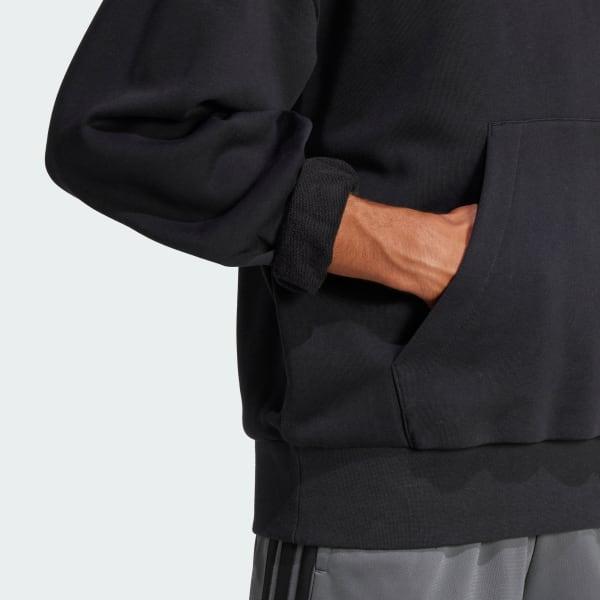 Essentials Loose-Fit 3 Bar Logo French Terry Hoodie Product Image