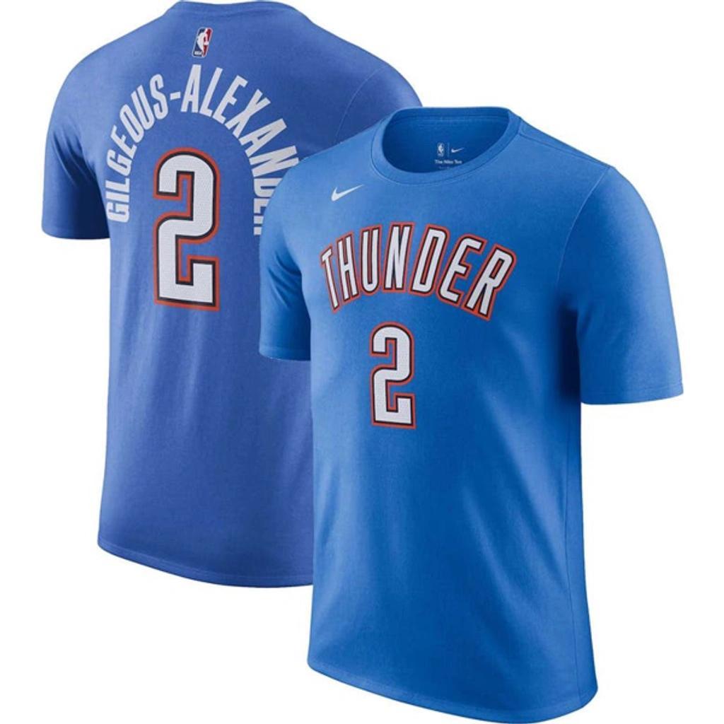 NIKE Men's  Shai Gilgeous-alexander Blue Oklahoma City Thunder Icon 2022/23 Name And Number Performan Product Image