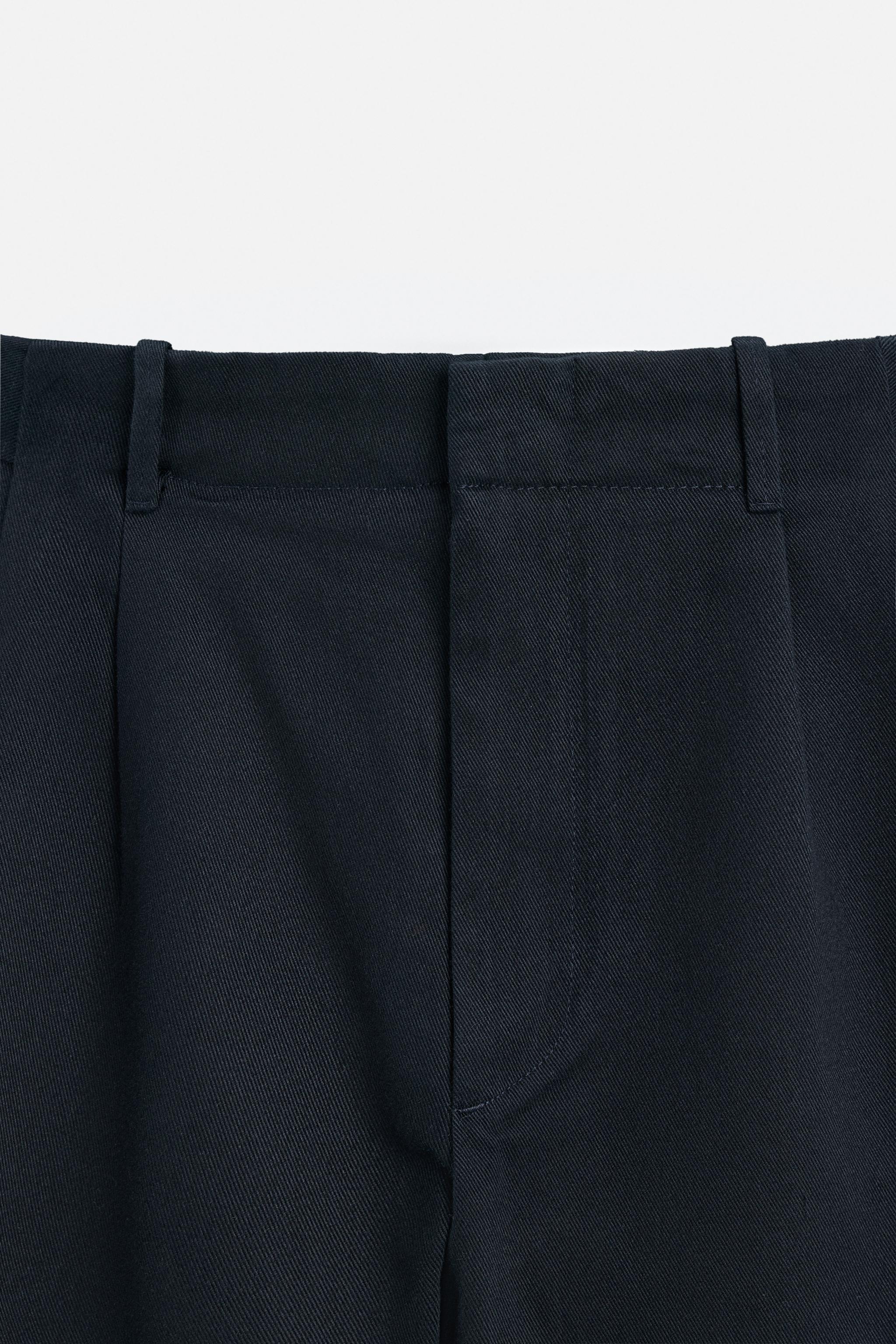 PLEATED COTTON - LYOCELL PANTS Product Image