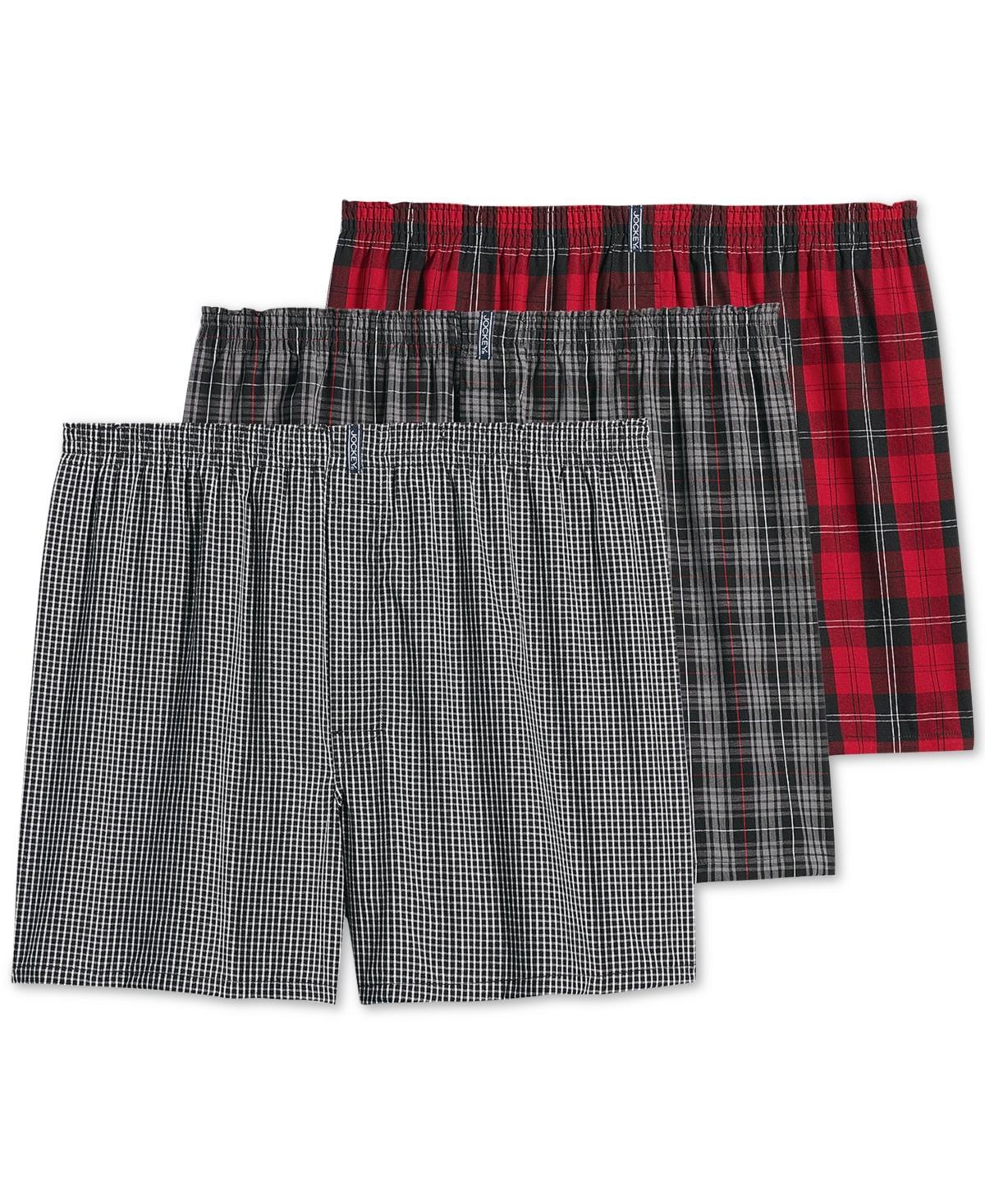 Mens Jockey 3-pack Classic Full-Cut Woven Boxers Product Image