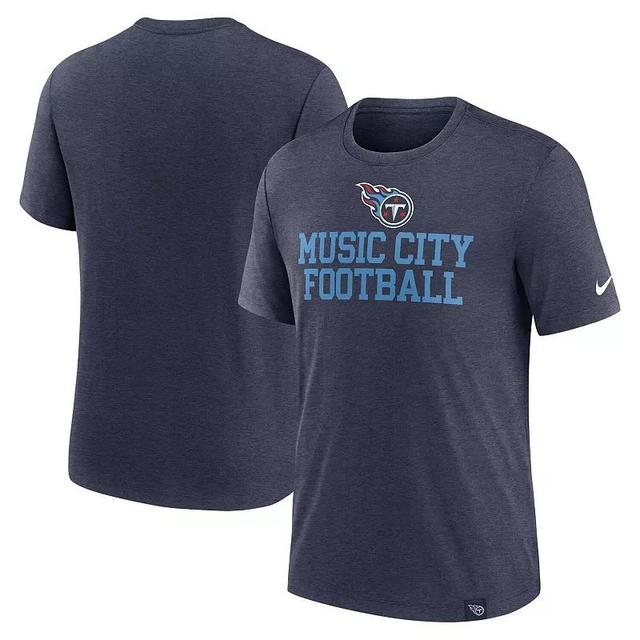 Mens Nike Heather Tennessee Titans Blitz Tri-Blend T-Shirt Blue Product Image