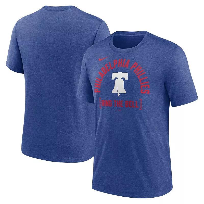 Mens Nike Heather Royal Philadelphia Phillies Swing Big Tri-Blend T-Shirt Product Image