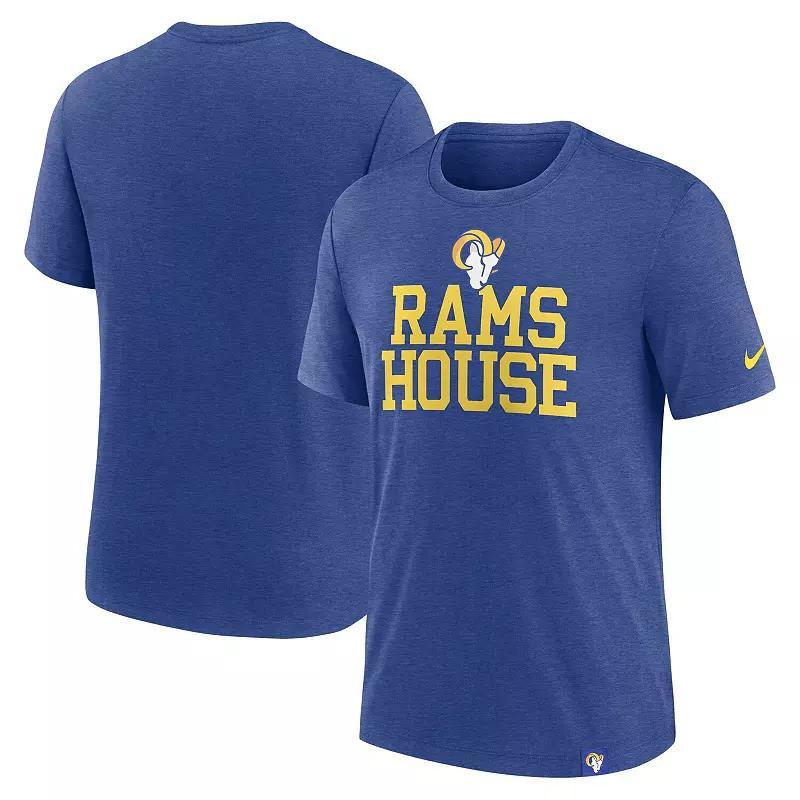 Mens Nike Royal Los Angeles Rams Blitz Tri-Blend T-Shirt Product Image