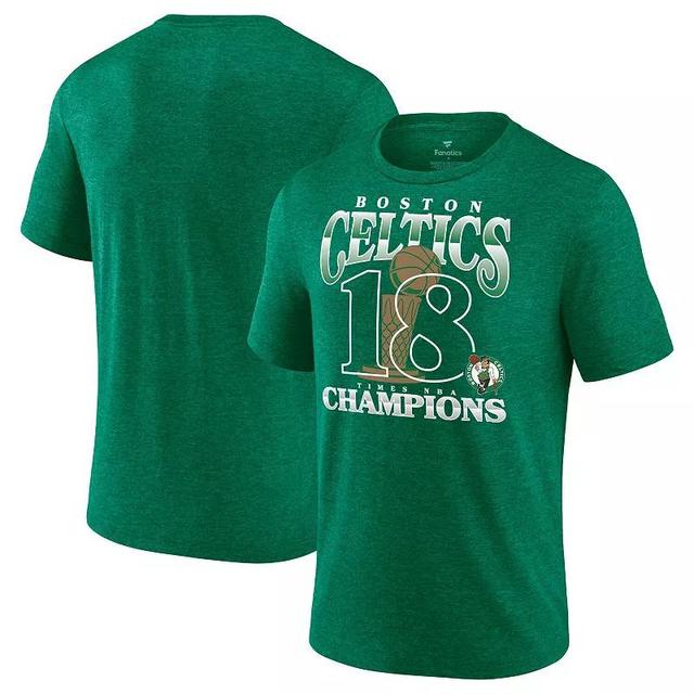 Fanatics Mens Heather Kelly Green Boston Celtics 18-Time Nba Finals Champions Tri-Blend T-Shirt Product Image