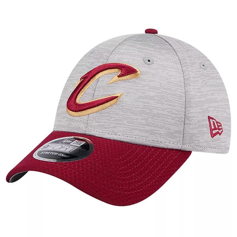 Mens New Era Heather Gray/Wine Cleveland Cavaliers Active Digi-Tech Two-Tone 9FORTY Adjustable Hat Product Image