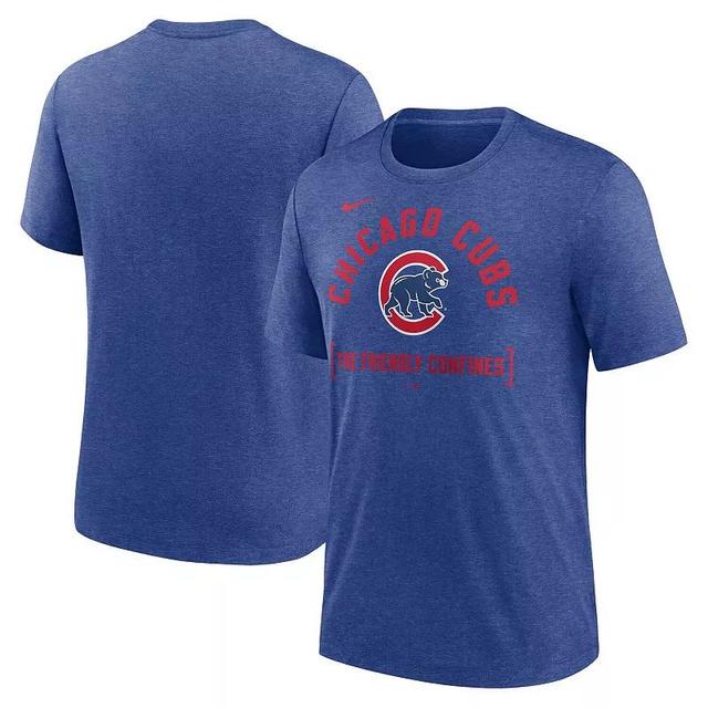 Mens Nike Heather Royal Chicago Cubs Swing Big Tri-Blend T-Shirt Product Image