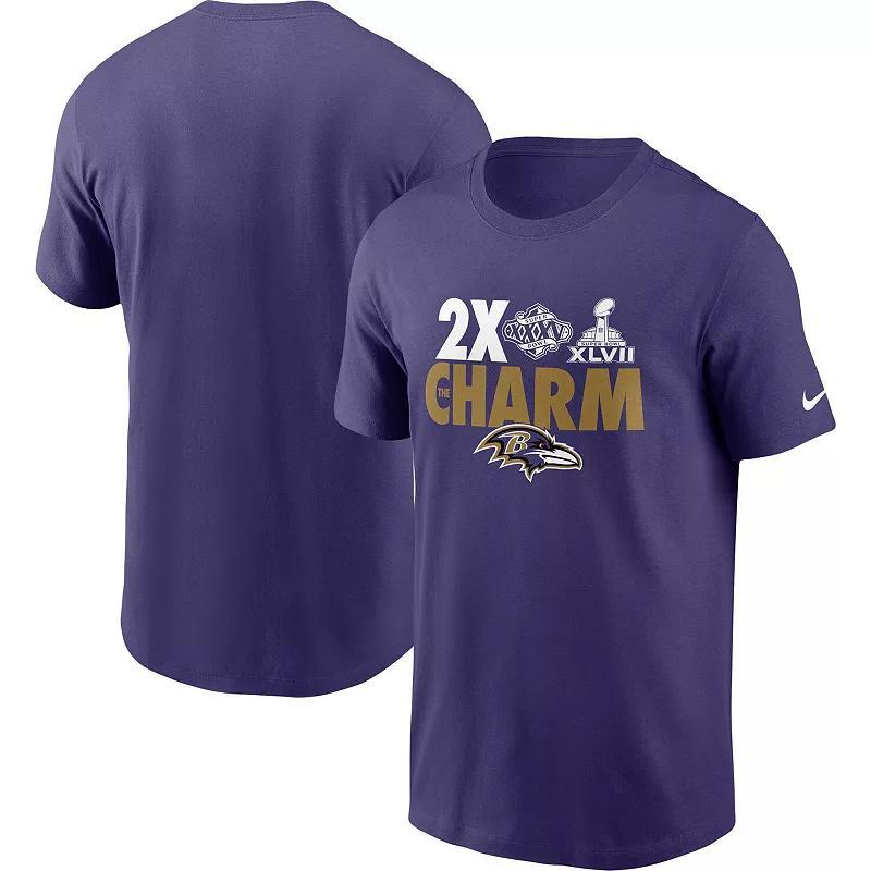 Mens Nike Baltimore Ravens Hometown Collection 2x Super Bowl Champions T-Shirt Product Image