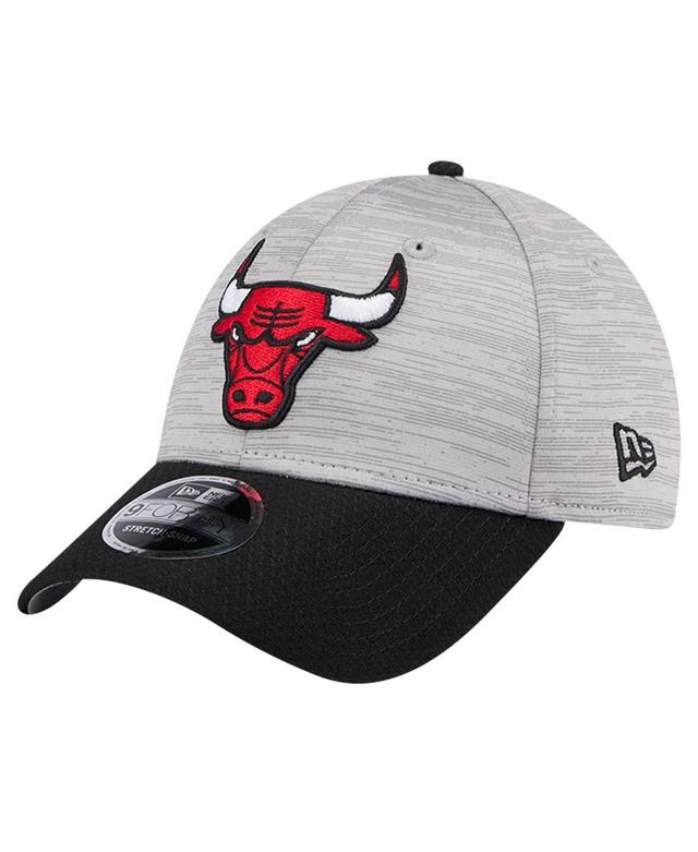 Mens New Era Heather Gray/Black Chicago Bulls Active Digi-Tech Two-Tone 9FORTY Adjustable Hat Product Image