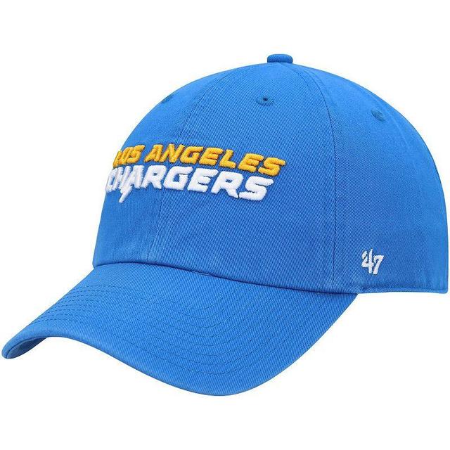 Mens 47 Powder Blue Los Angeles Chargers Clean Up Script Adjustable Hat Product Image