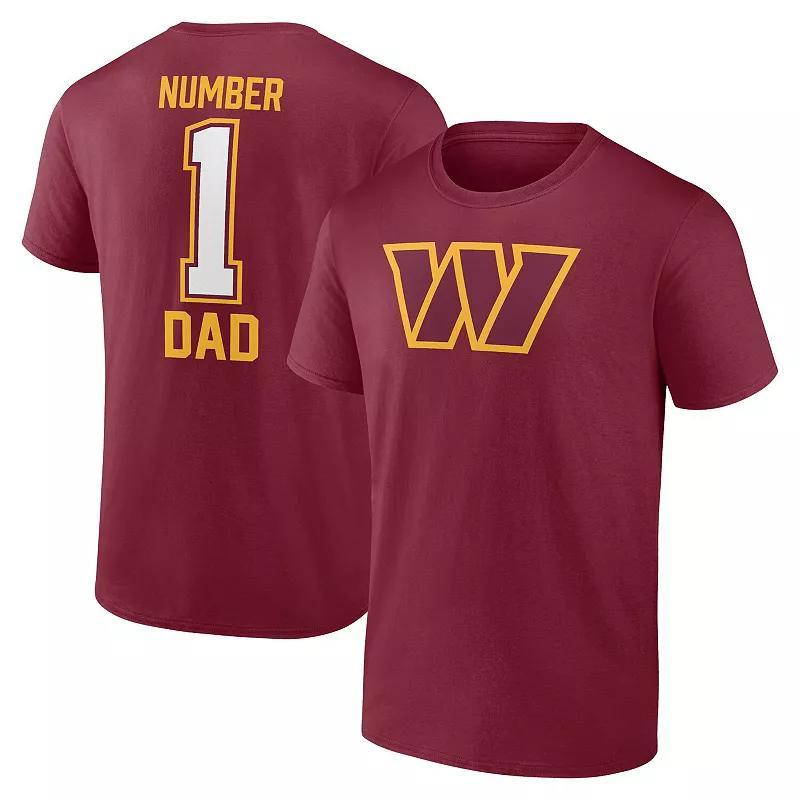 Mens Fanatics Branded Burgundy Washington Commanders Fathers Day T-Shirt Product Image