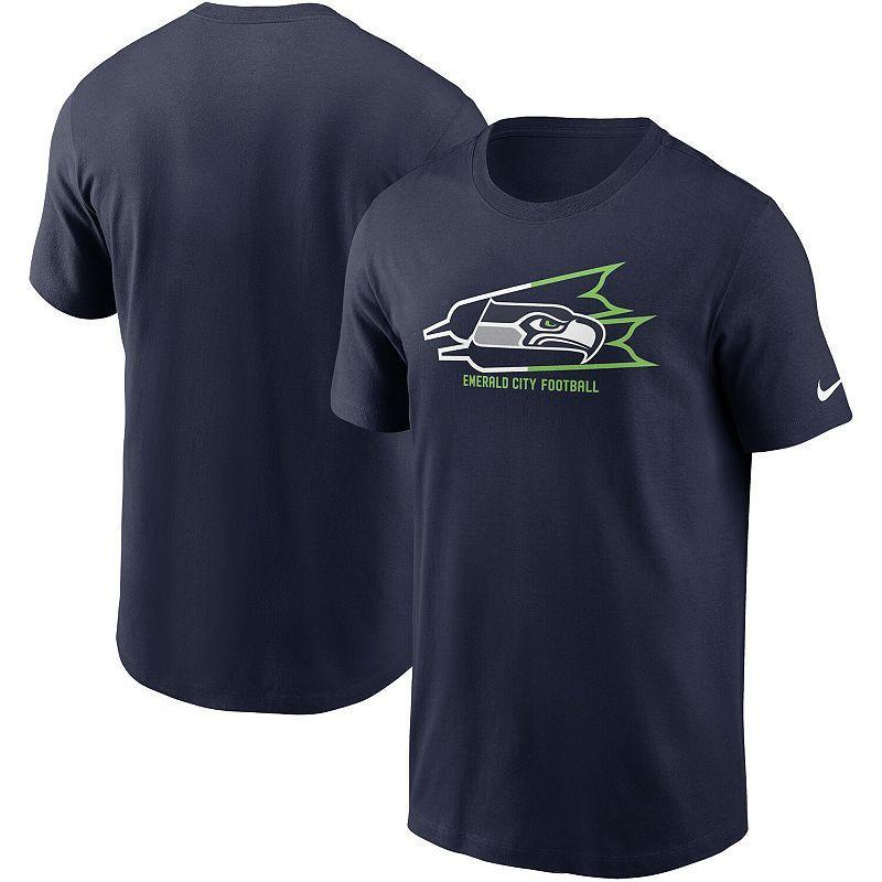 Mens Nike College Navy Seattle Seahawks Essential Local Phrase T-shirt Product Image