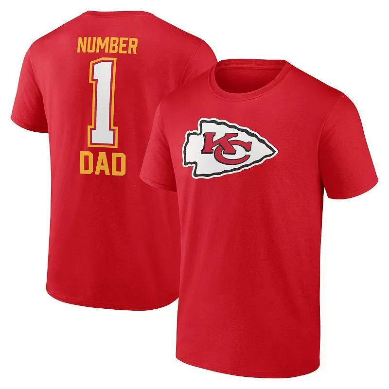 Mens Fanatics Branded Kansas City Chiefs #1 Dad T-Shirt Product Image