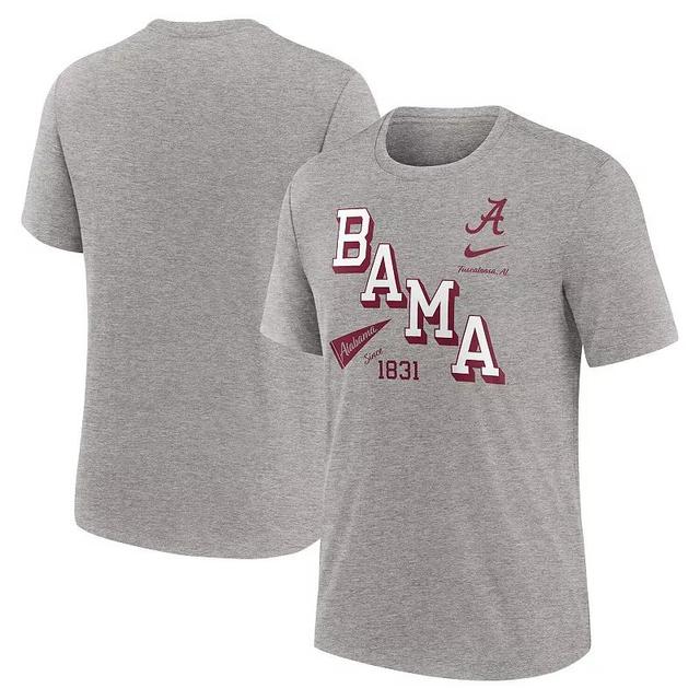 Mens Nike Heather Gray Alabama Crimson Tide Blitz Roll Call Tri-Blend T-Shirt Product Image