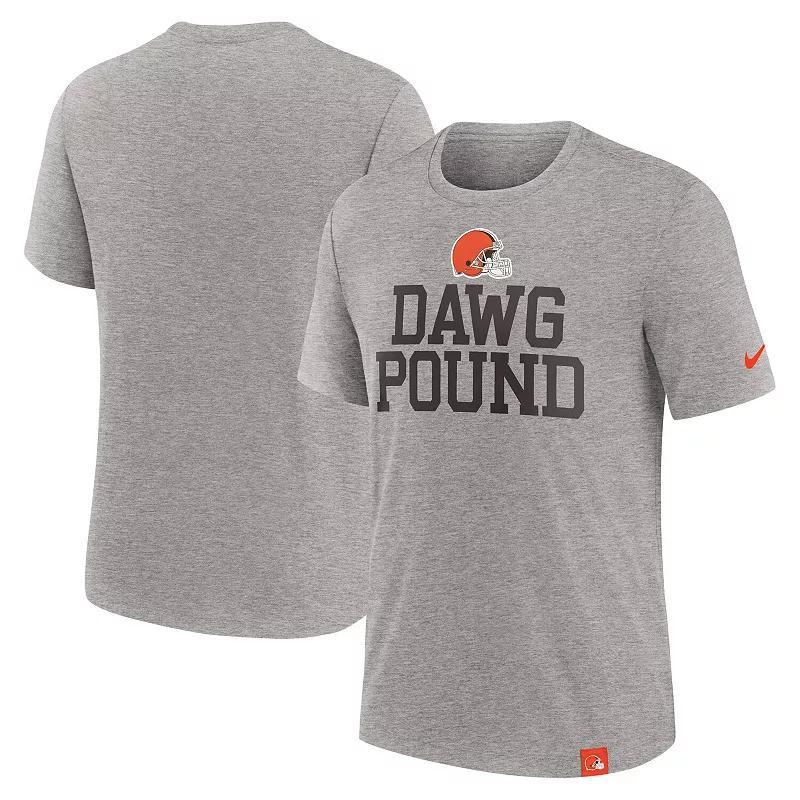 Nike Mens Heather Gray Cleveland Browns Blitz Tri-Blend T-Shirt Product Image