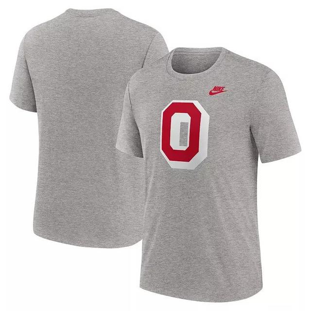 Nike Mens Ohio State Buckeyes Blitz Evergreen Legacy Primary Tri-Blend T-Shirt Product Image