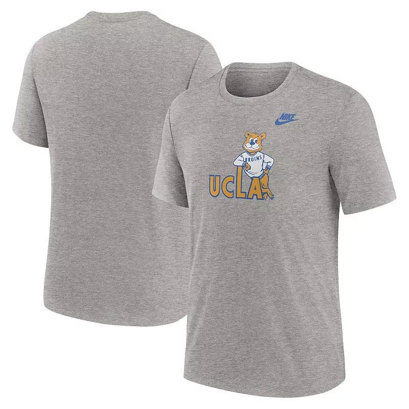 Mens Nike Heather Gray UCLA Bruins Blitz Evergreen Legacy Primary Tri-Blend T-Shirt Product Image