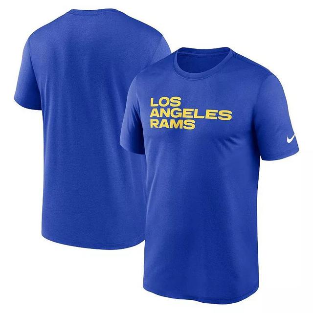 Mens Nike Royal Los Angeles Rams Primetime Legend Wordmark Performance T-Shirt Product Image