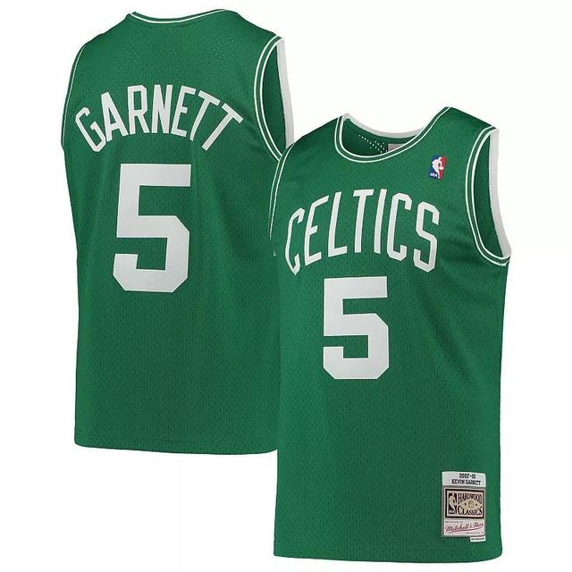 Mens Mitchell & Ness Kevin Garnett Kelly Boston Celtics Hardwood Classics 2007-08 Swingman Jersey Product Image