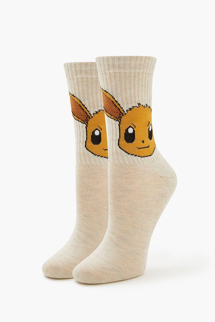 Pokemon Eevee Graphic Crew Socks | Forever 21 Product Image