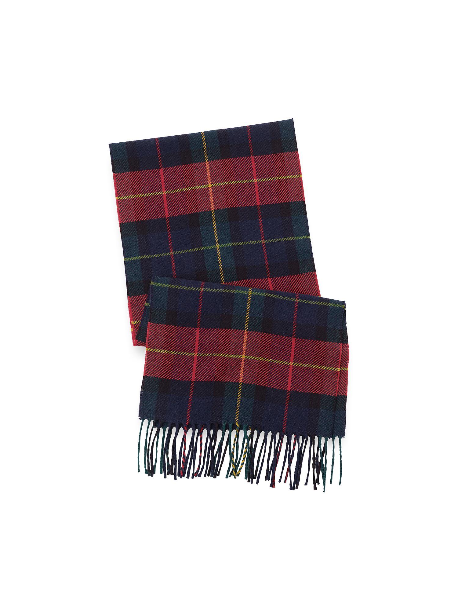 Tartan Plaid Wool Scarf - Red Multi Product Image