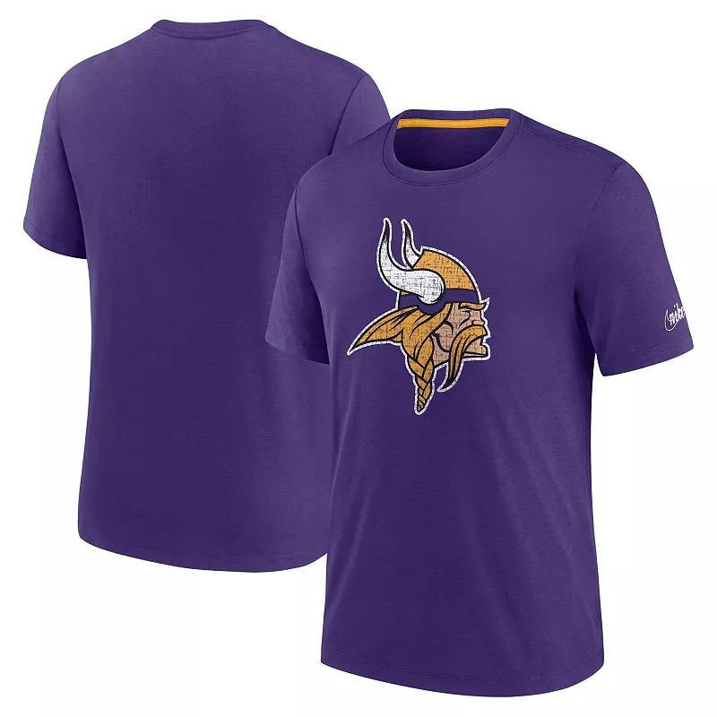 Mens Nike Minnesota Vikings Playback Logo Tri-Blend T-Shirt Product Image