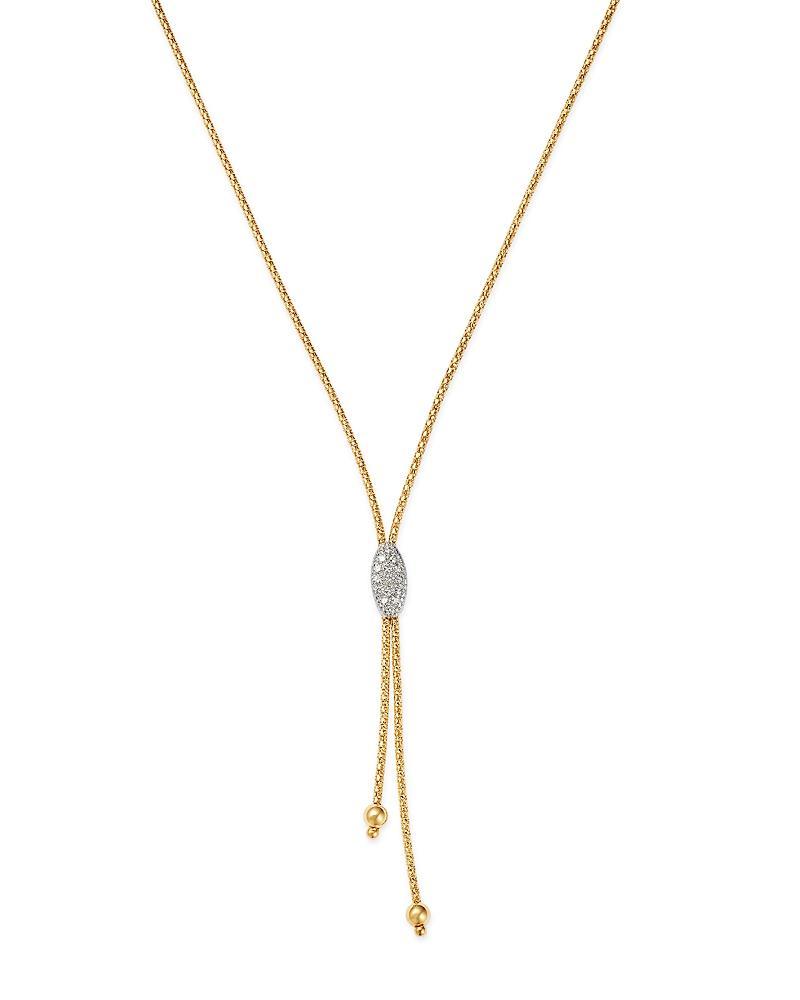 Alberto Amati 14K White & Yellow Gold Diamond Lariat Necklace, 17 Product Image