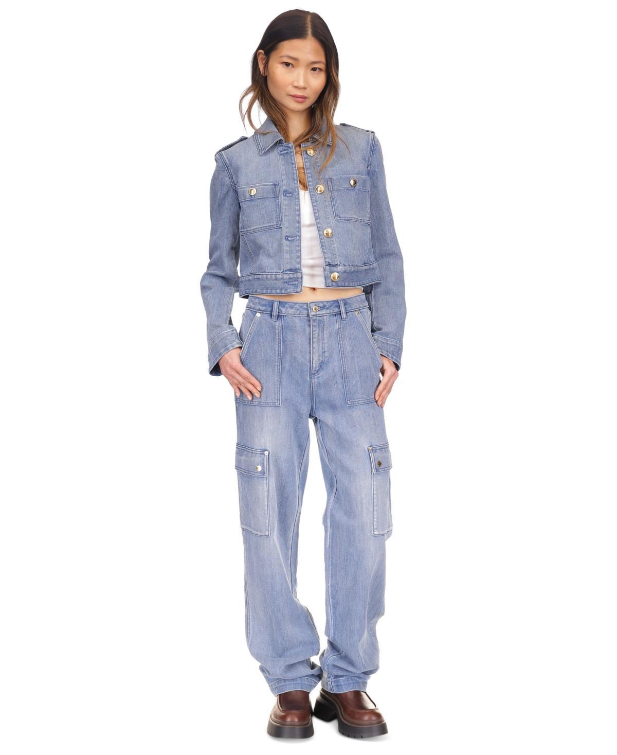 Michael Michael Kors Womens Cropped Denim Jacket product image