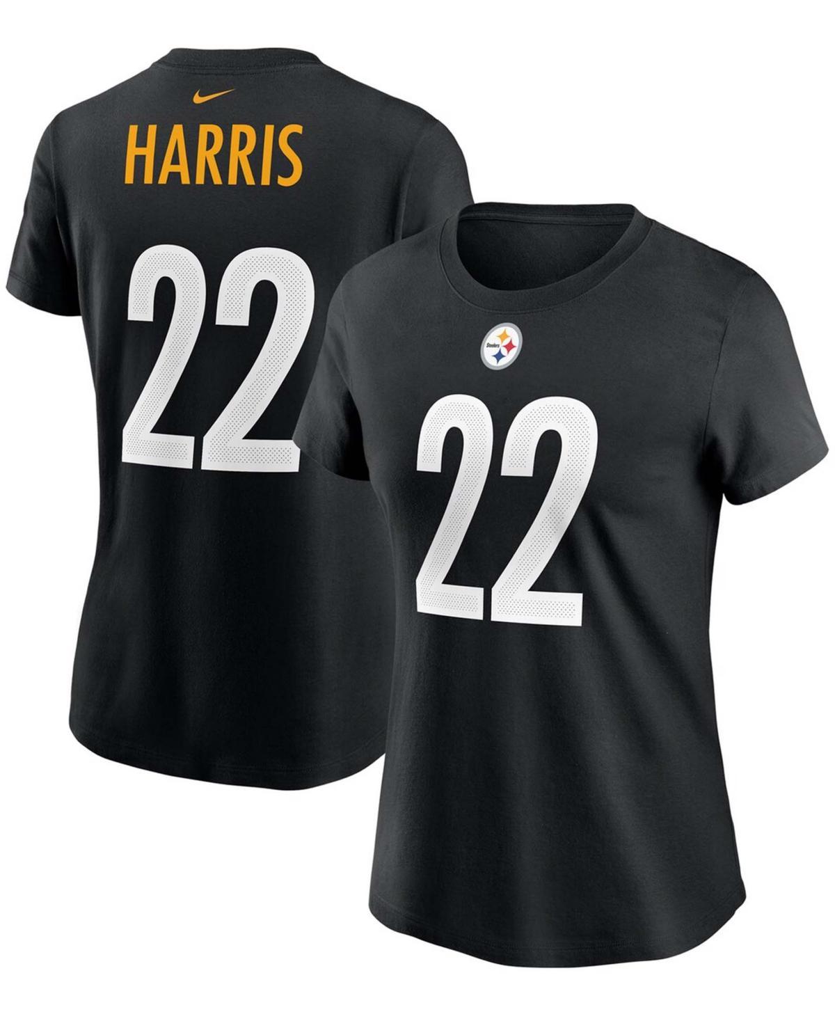 Womens Najee Harris Black Pittsburgh Steelers 2021 Nfl Draft First Round Pick Player Name Number T-shirt Product Image