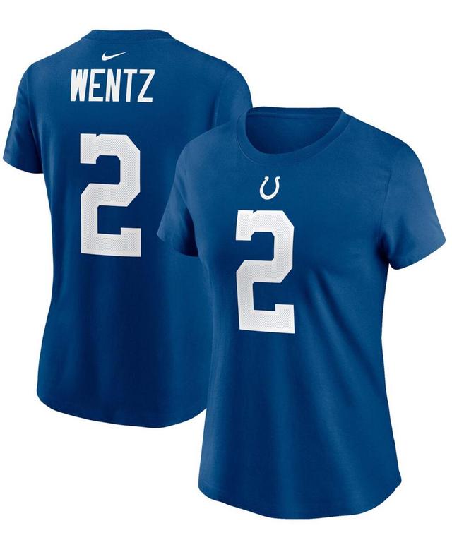 Womens Carson Wentz Royal Indianapolis Colts Name Number T-shirt Product Image